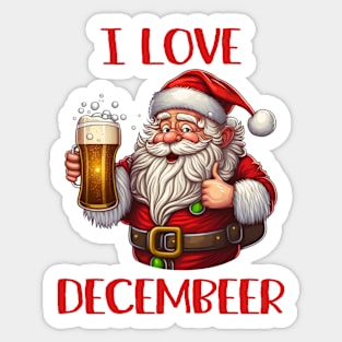 I Love Decembeer Sticker